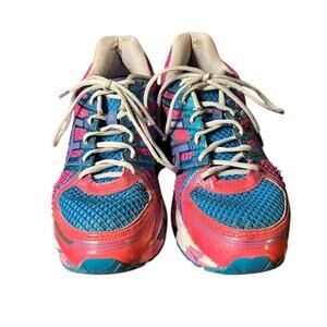 ASICS Gel Kayano 19 Women’s Size 13 Running Sneakers Multicolor DuoMax Pink Teal